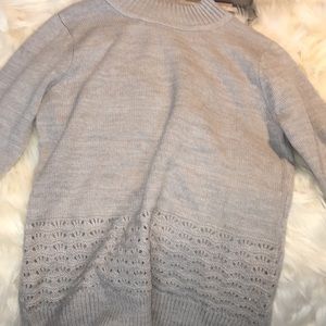 Grey Turtleneck Sweater